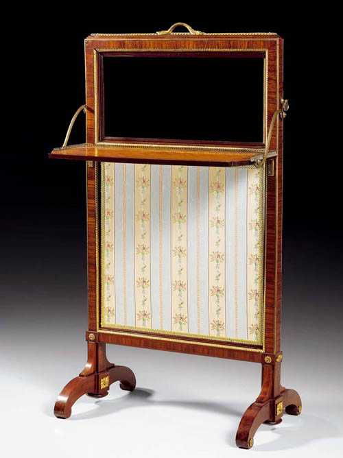 Appraisal: FIRE SCREEN late Louis XVI stamped GROHE A PARIS Guillaume