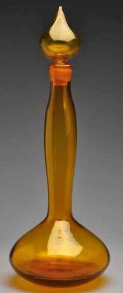 Appraisal: Tall Amber Glass Floor Decanter Description Circa Large amber blown