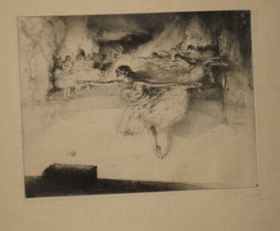 Appraisal: AUGUSTE BROUET Group of etchings Each circa Each signed and