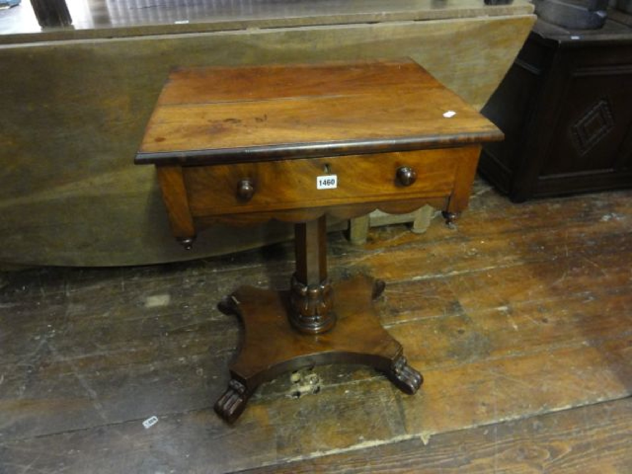 Appraisal: A Victorian mahogany work occasional table of rectangular form with