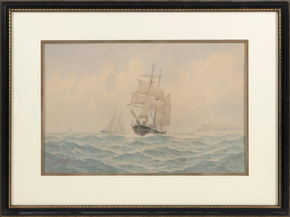 Appraisal: FREDERIC SCHILLER COZZENS NEW YORK - SHIP OFF A LIGHTHOUSE