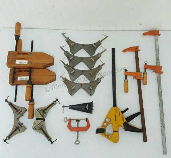 Appraisal: Includes Craftsman wooden C clamps Craftsman corner molding picture framing