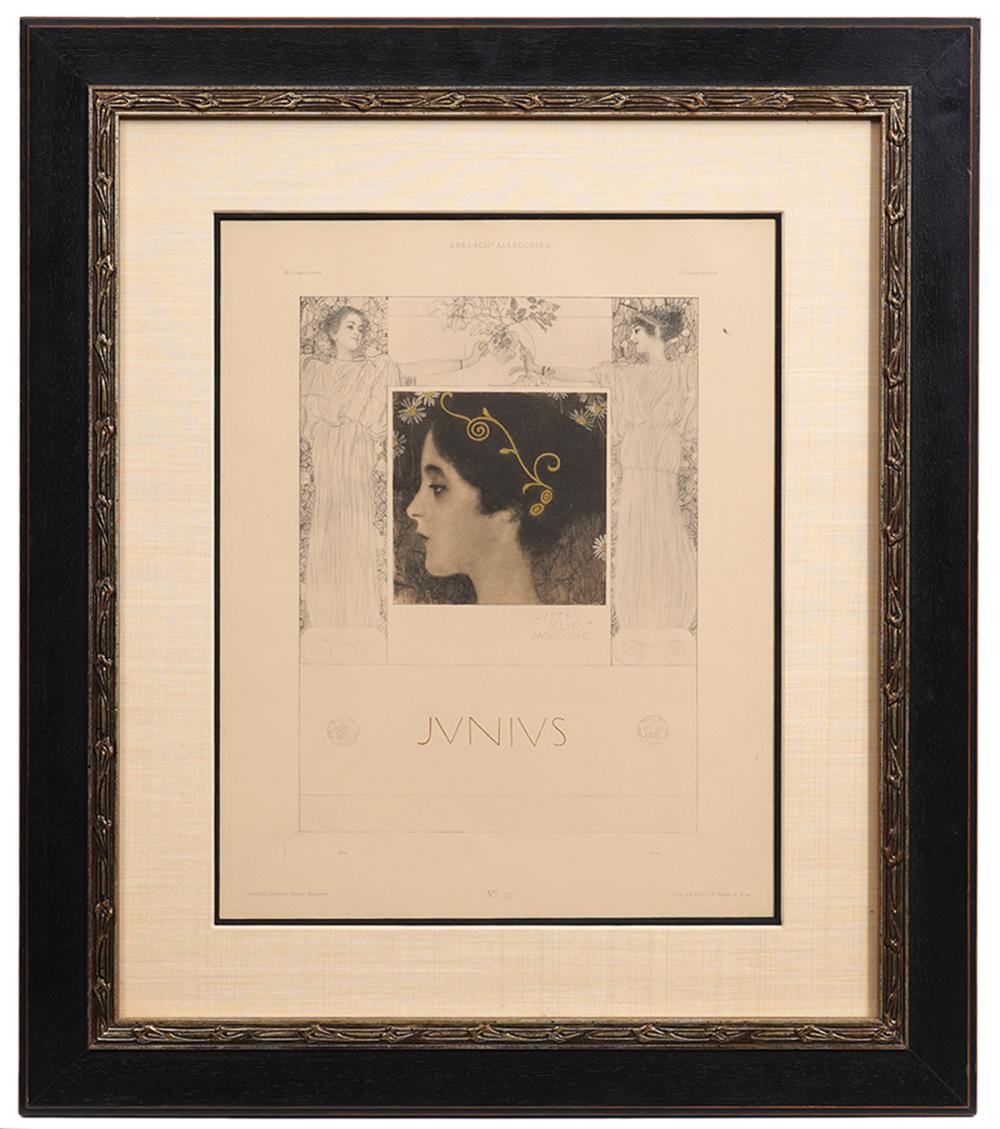 Appraisal: GUSTAV KLIMT 'JUNIUS' LITHOGRAPH PLATE Gustav Klimt Austria - Gerlach's