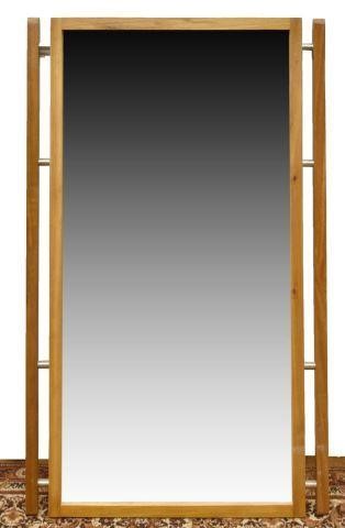 Appraisal: Danish mid-century modern wall mirror c s rectangular teak frame