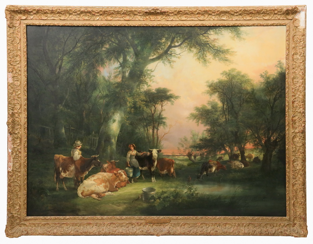 Appraisal: HENRY CHARLES SHAYER UK CA - - Milking Time oil