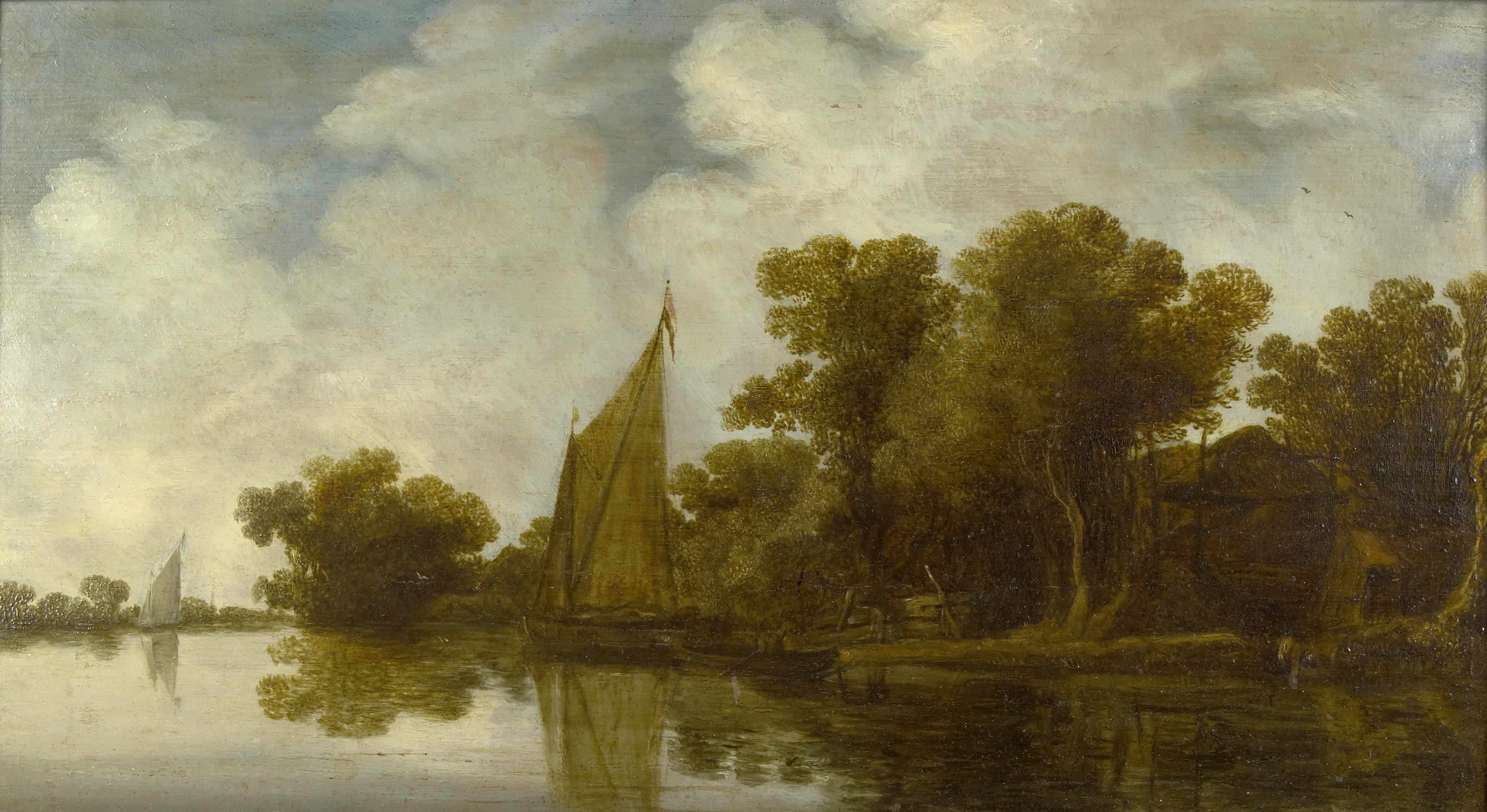 Appraisal: Circle of Rafael Govaertsz Camphuysen Dutch - A wooded river