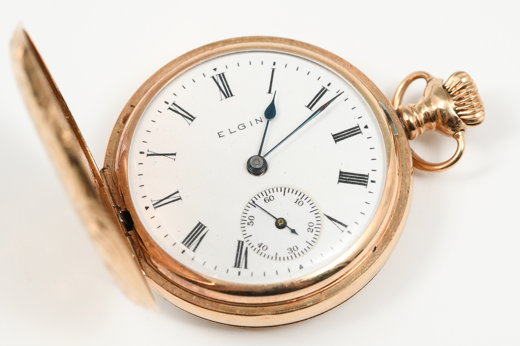 Appraisal: ELGIN K GOLD POCKET WATCH K yellow gold case with