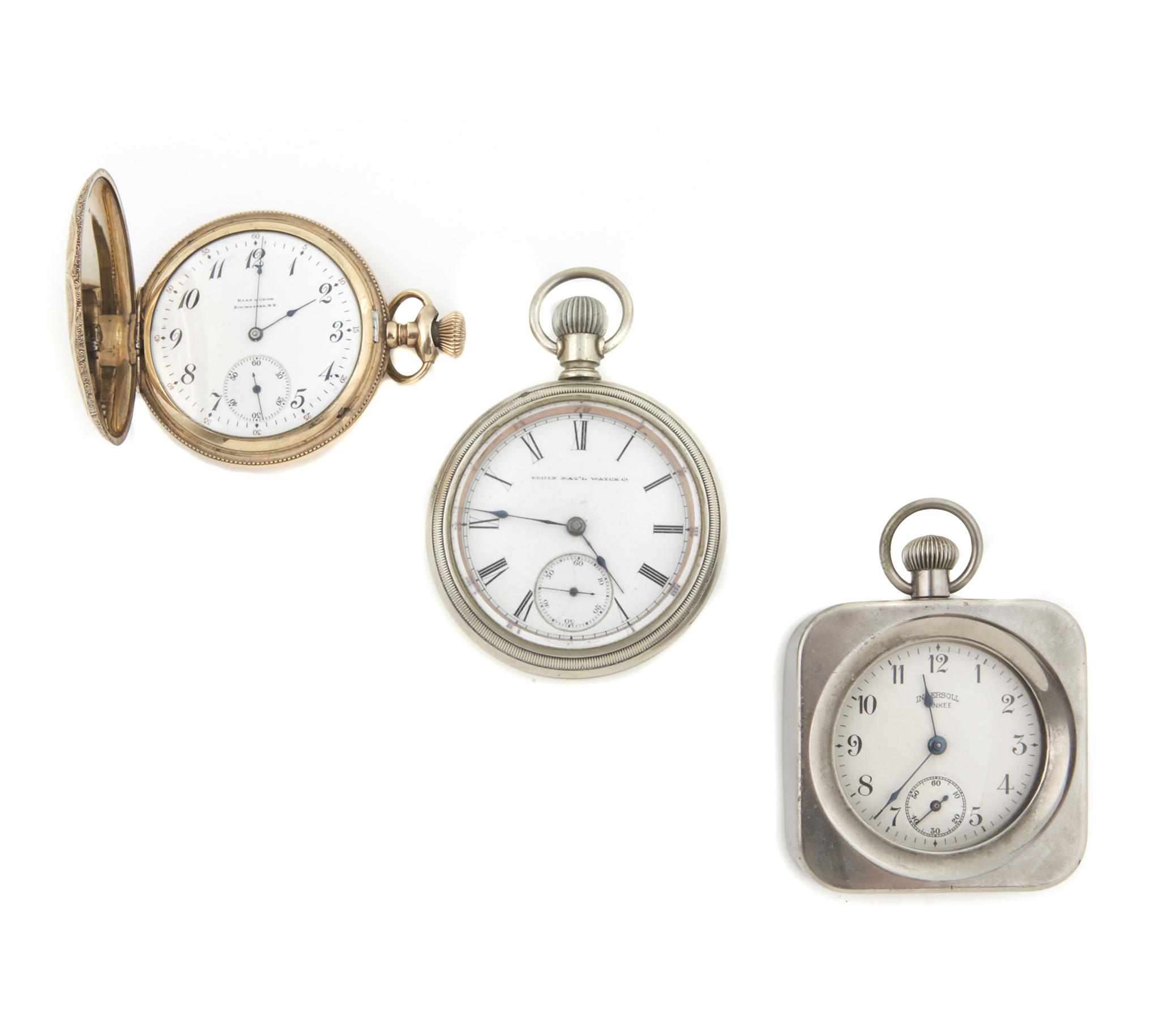 Appraisal: A group of gold-filled pocket watches one silverode pocket watch