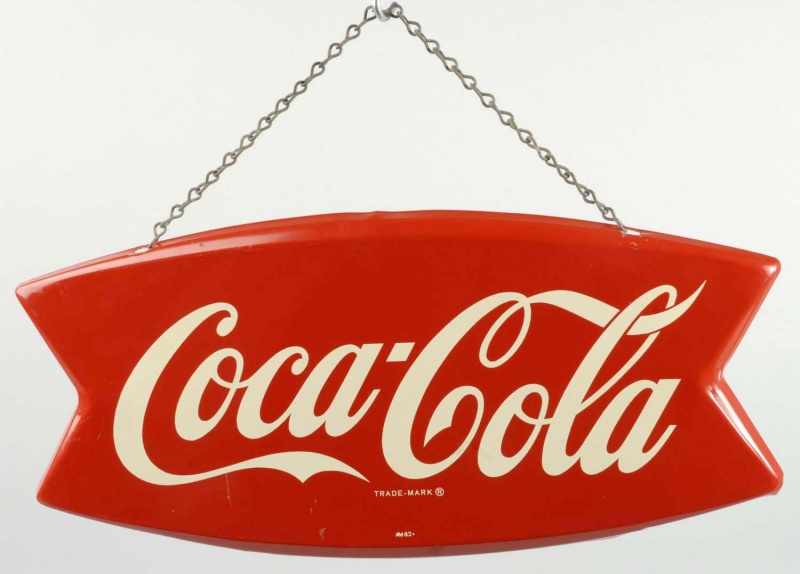 Appraisal: Tin Coca-Cola Fish Sign Description A few minor scuffs Condition