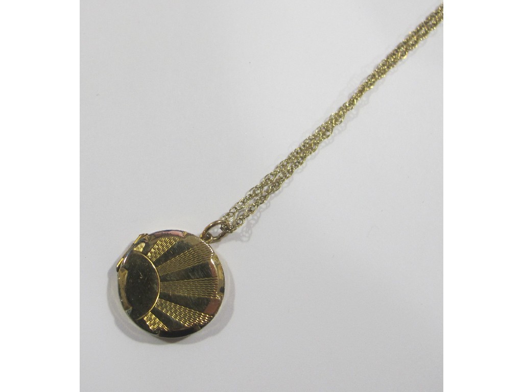 Appraisal: Art Deco gold plated photo locket