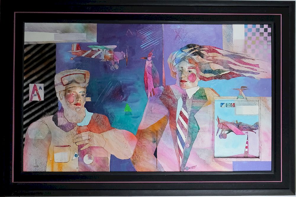 Appraisal: HAUL HOUS Contemporary Sculptural Painting LARGE Guaranteed Authentic Large original