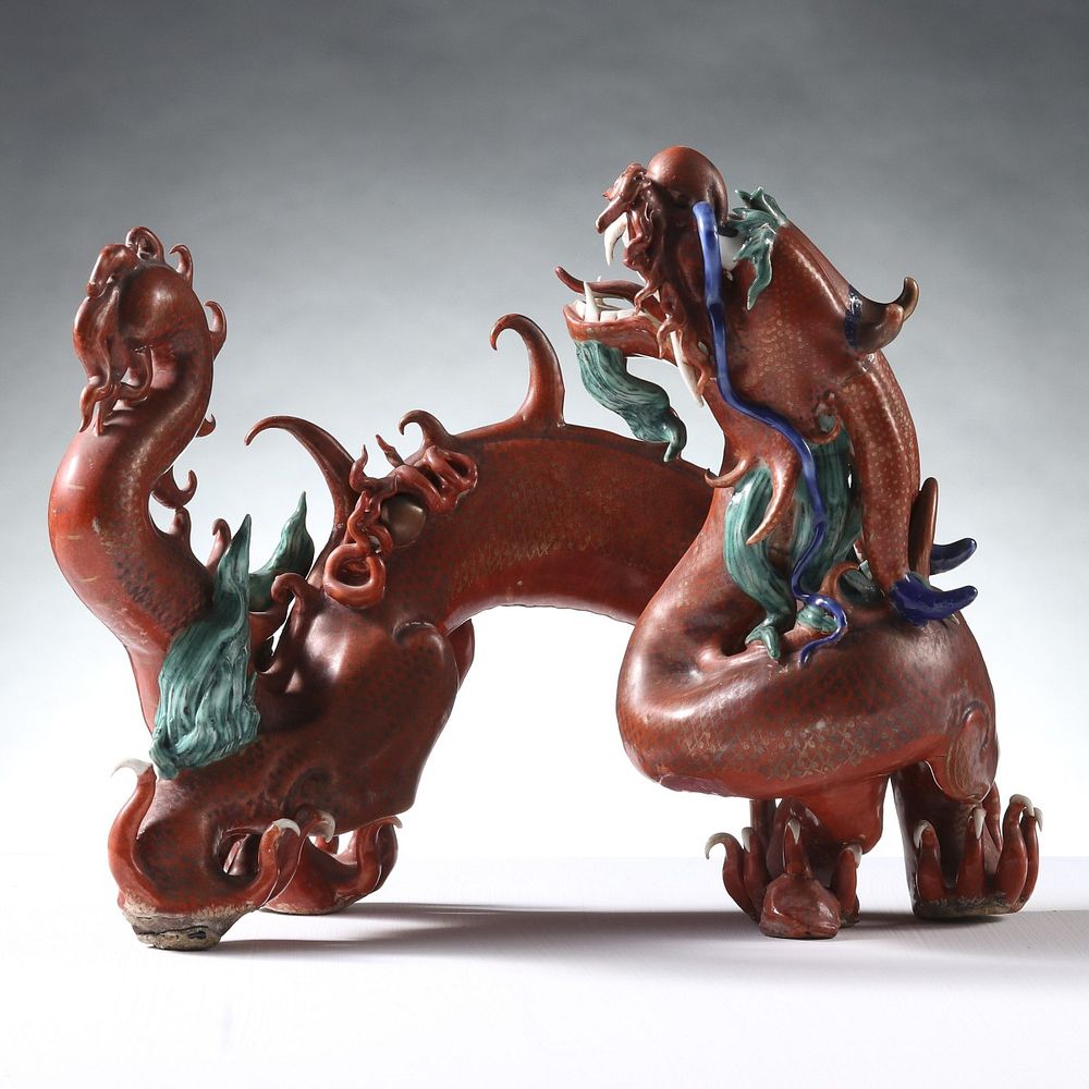 Appraisal: A TH CENTURY CHINESE PORCELAIN FIGURE OF A DRAGON The