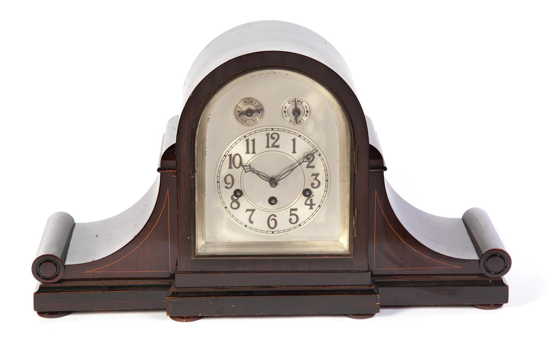 Appraisal: MANTEL CLOCK American ca - Wooden case tin face with