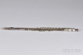 Appraisal: American Silver Flute Wm S Haynes Boston engraved on the