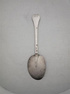 Appraisal: A late th century spoon scratched 'MY' on one side