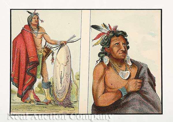 Appraisal: George Catlin American - a group of nineteen color printed