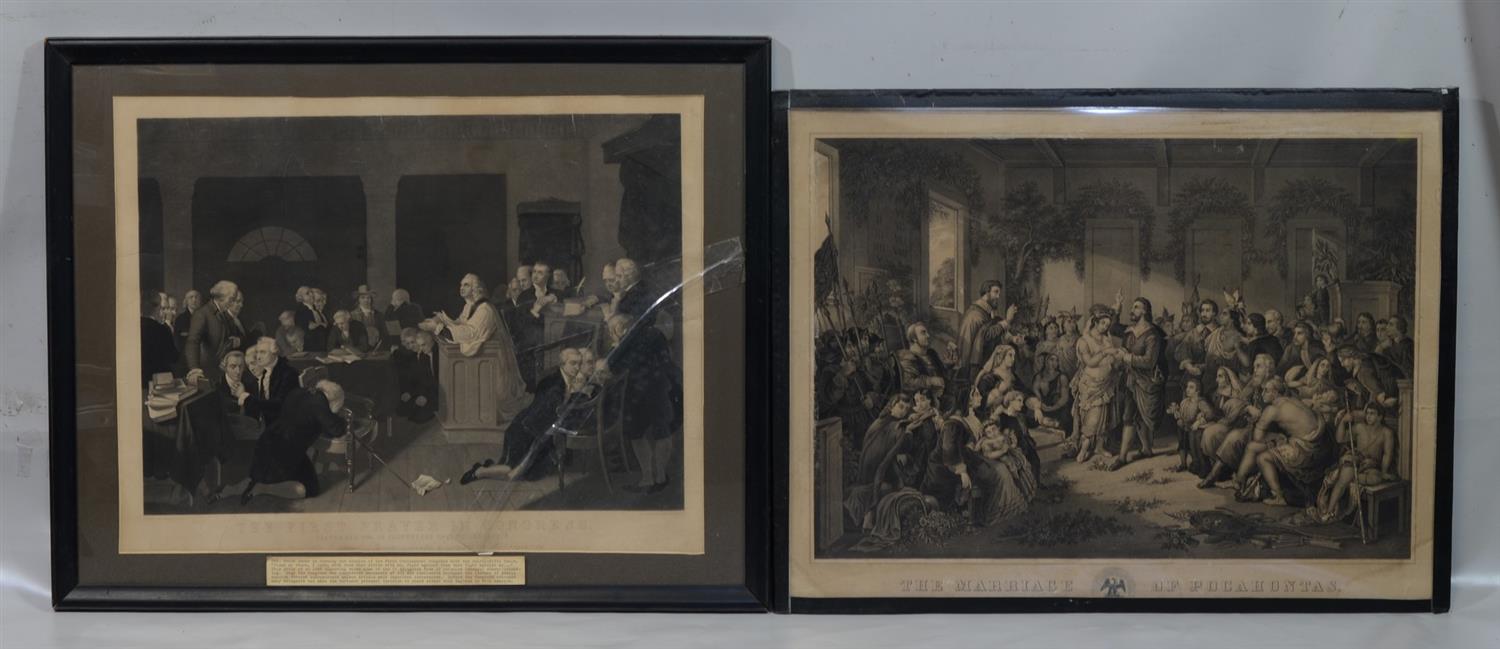 Appraisal: th Century American Prints After Tompkins Harrison Matheson steel engraving