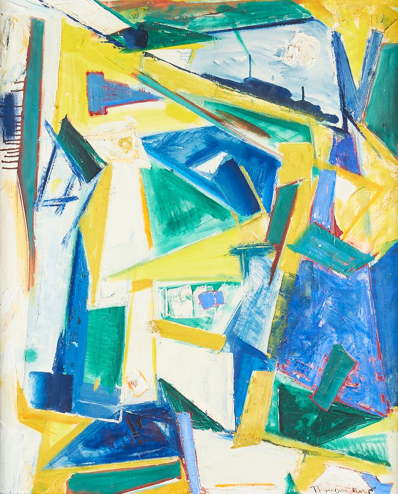 Appraisal: Sam Provenzano Abstract Oil on Canvas Sam Provenzano American -