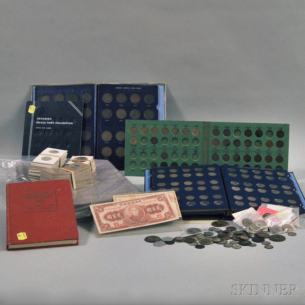 Appraisal: Collection of Coins and Tokens including an incomplete set of