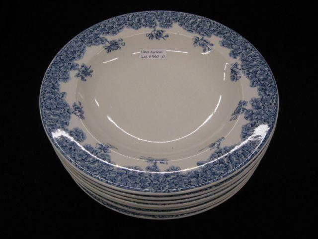 Appraisal: Set of Royal Worcester Soup Bowls rich blue floral th