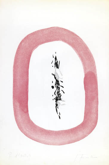 Appraisal: LUCIO FONTANA Concetto Spaziale Color aquatint and carborundum x mm