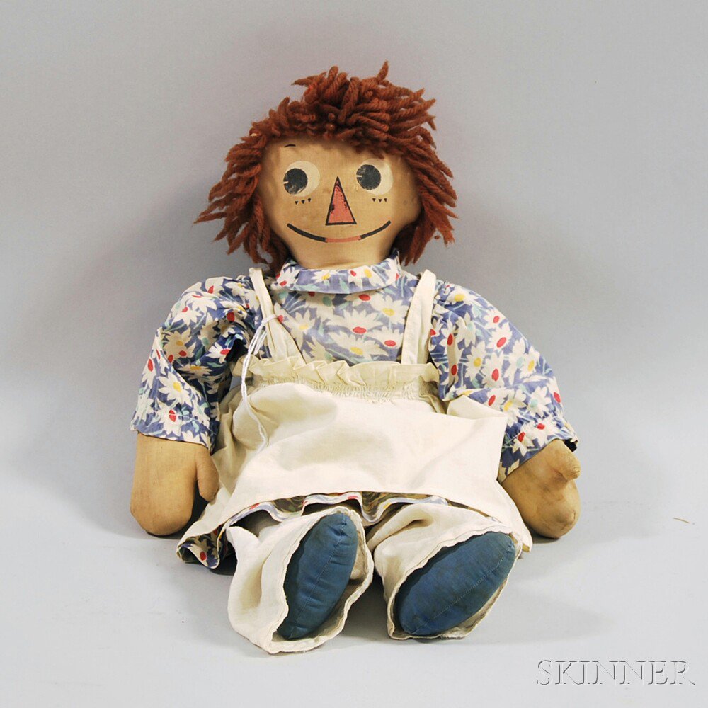 Appraisal: Molly-'es Raggedy Ann Cloth Doll - red hair printed features