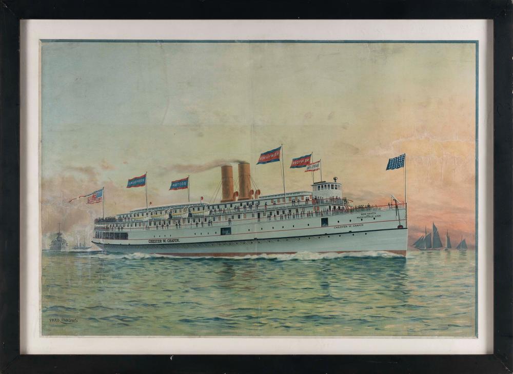 Appraisal: AFTER FREDERICK PANSING NEW JERSEY GERMANY - BAYLINE STEAMER CHESTER