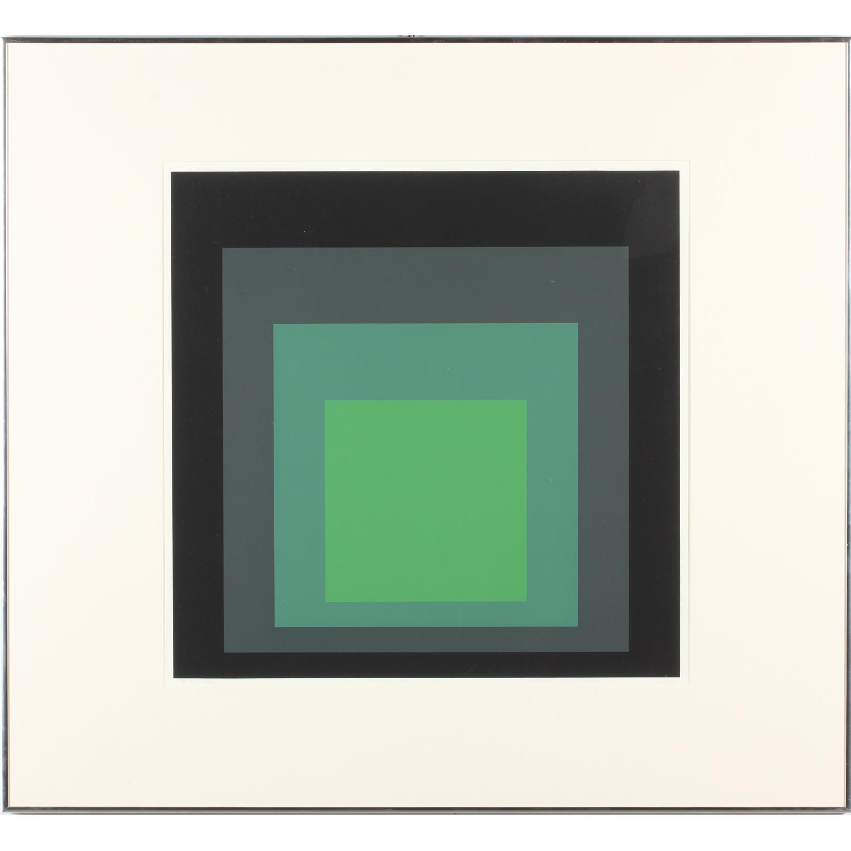 Appraisal: Josef Albers - I - S j screenprint in colors