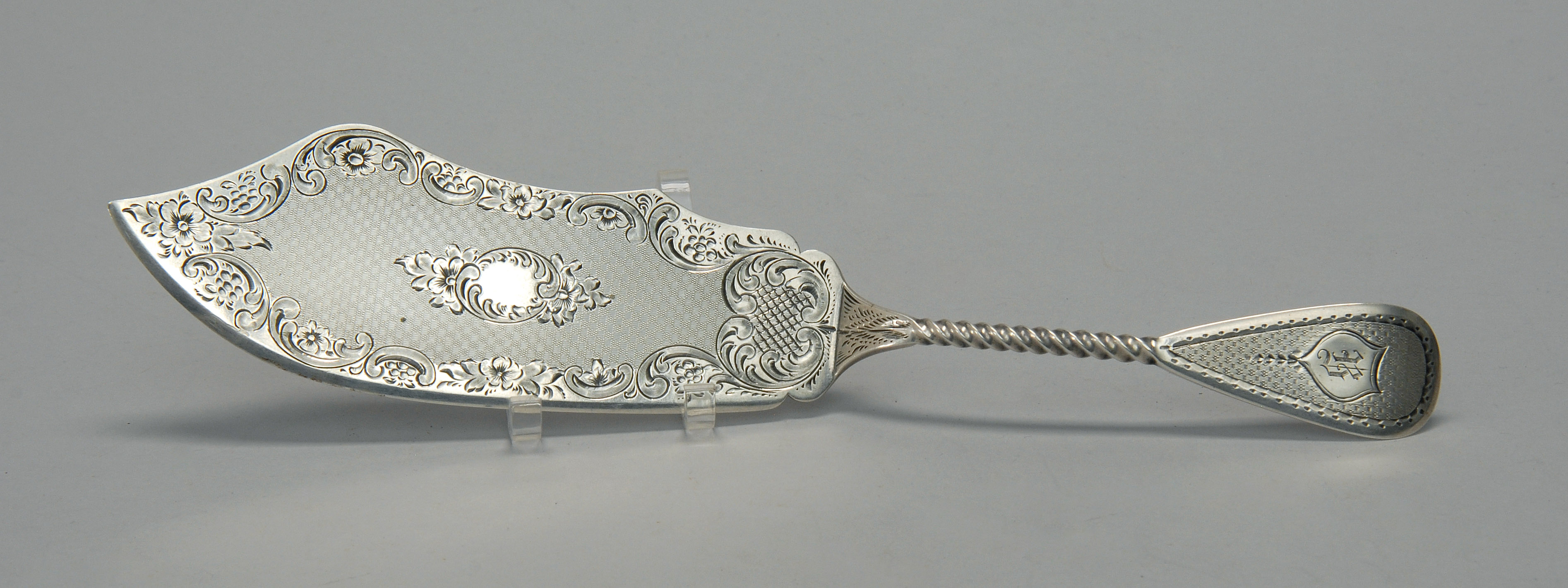 Appraisal: CANFIELD BRO CO AMERICAN SILVER FISH SERVER With wonderful engraved