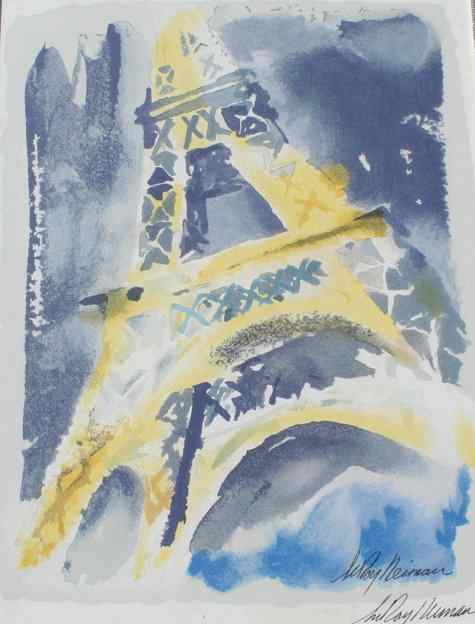 Appraisal: NEIMAN Leroy American th century ''Eiffel Tower'' Lithograph sight size