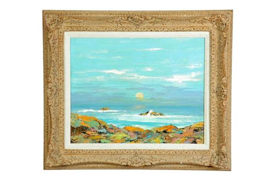 Appraisal: SEASHORE BY DEAN CLOSE OHIO B Oil on artistboard signed