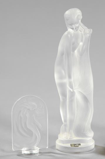 Appraisal: Group of Two Crystal Figures one a Cristal de Sevres