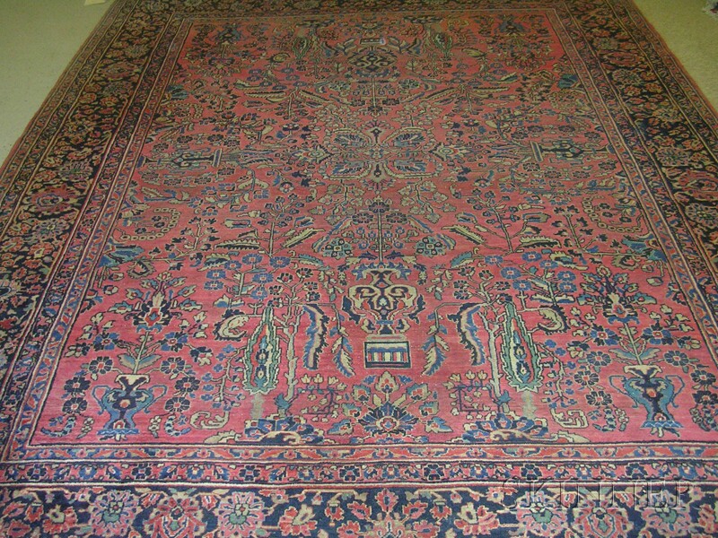 Appraisal: Sarouk Carpet West Persia early th century small areas of