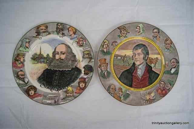 Appraisal: Royal Doulton Shakespeare Burns Portrait PlatesFrom the estate is a