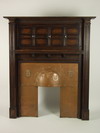 Appraisal: MANTEL WITH FIREPLACE SURROUND - Circa - Arts Crafts fumed