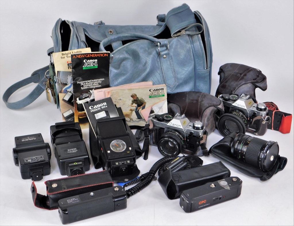 Appraisal: GROUP OF CANON AE- PROGRAM CAMERAS Group of Canon AE-