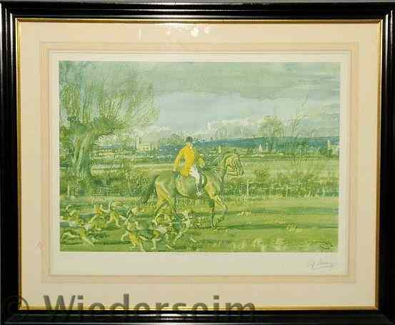 Appraisal: Sir Alfred J Munnings signed artist proof Belvoir Hunt x