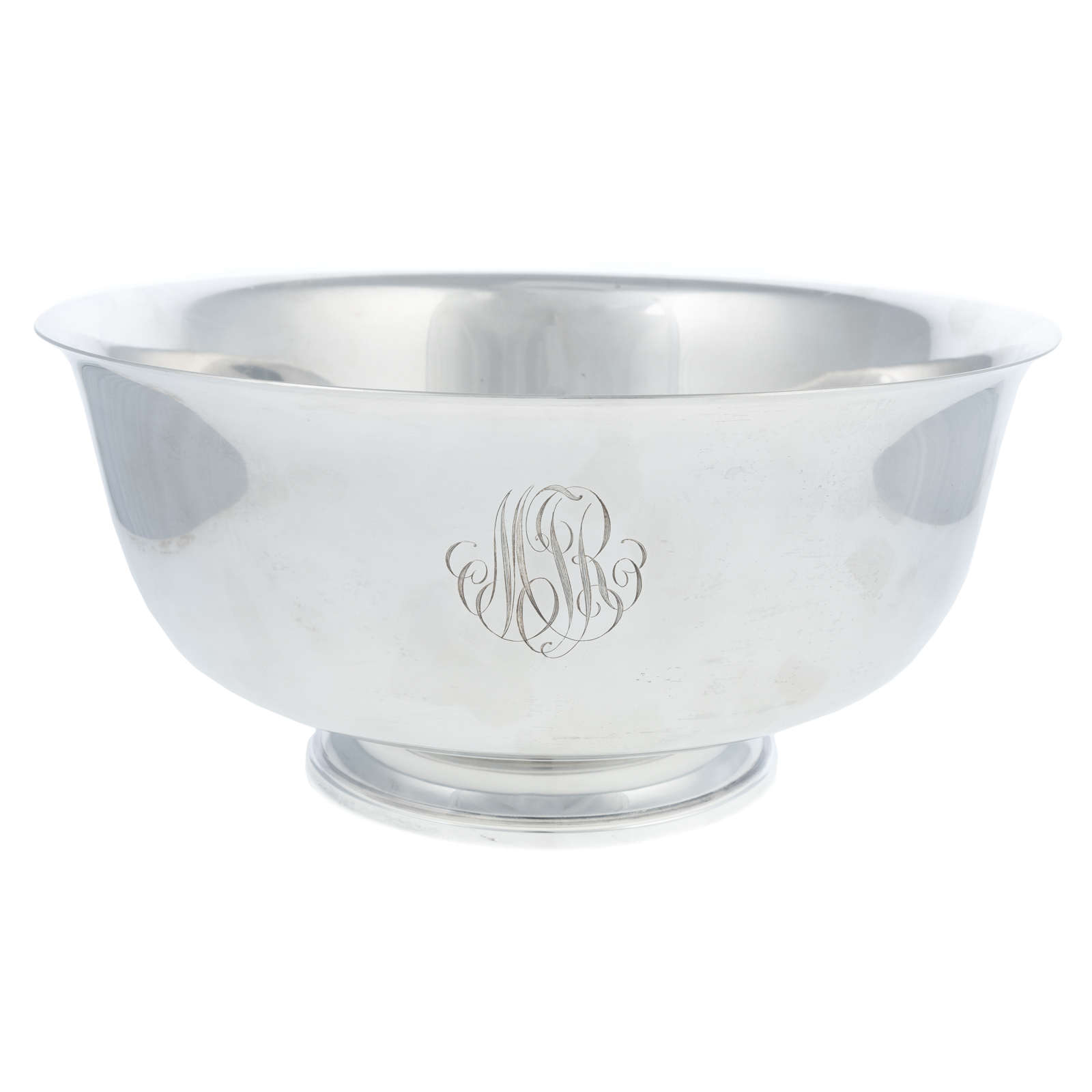 Appraisal: M FRED HIRSCH CO STERLING REVERE-STYLE BOWL Model MTR monogram