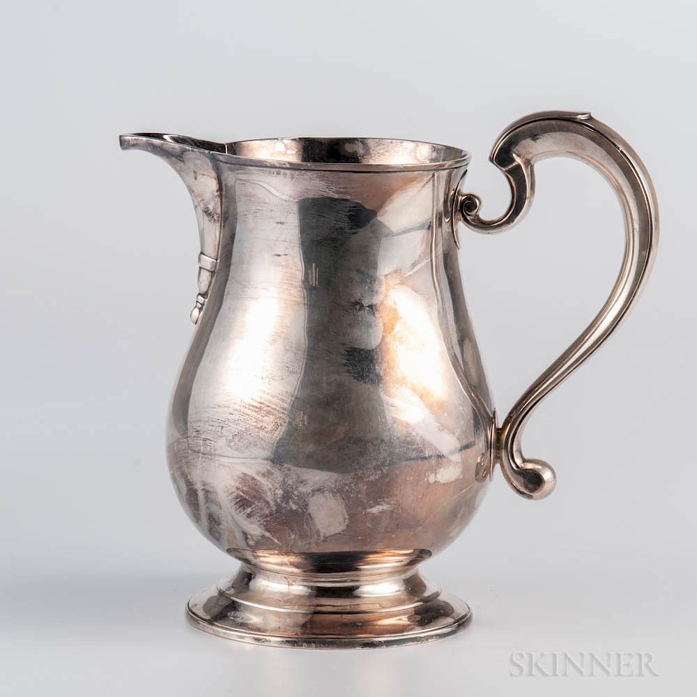 Appraisal: George III Sterling Silver Pitcher George III Sterling Silver Pitcher