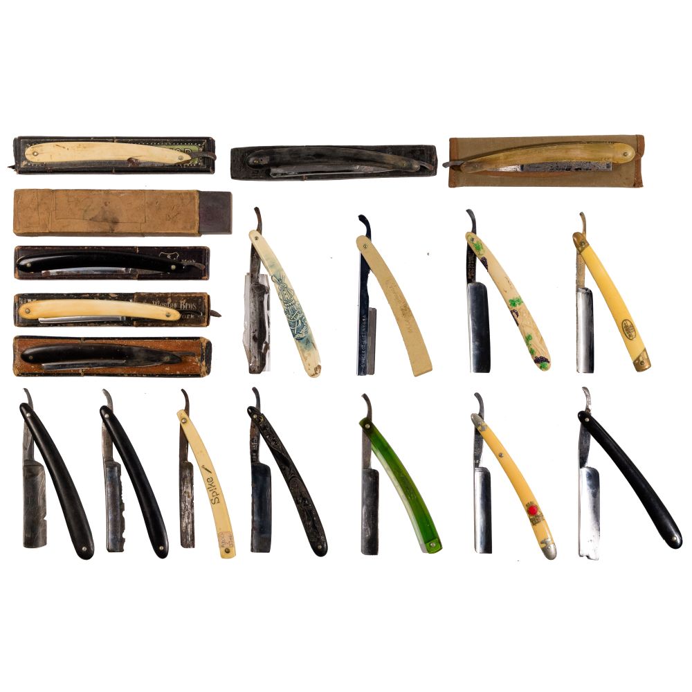 Appraisal: STRAIGHT RAZOR ASSORTMENT items including a S R Droesher marked