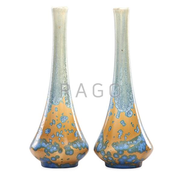 Appraisal: PIERRE-ADRIEN DALPAYRAT Pair of vases Condition Report Factory drill hole