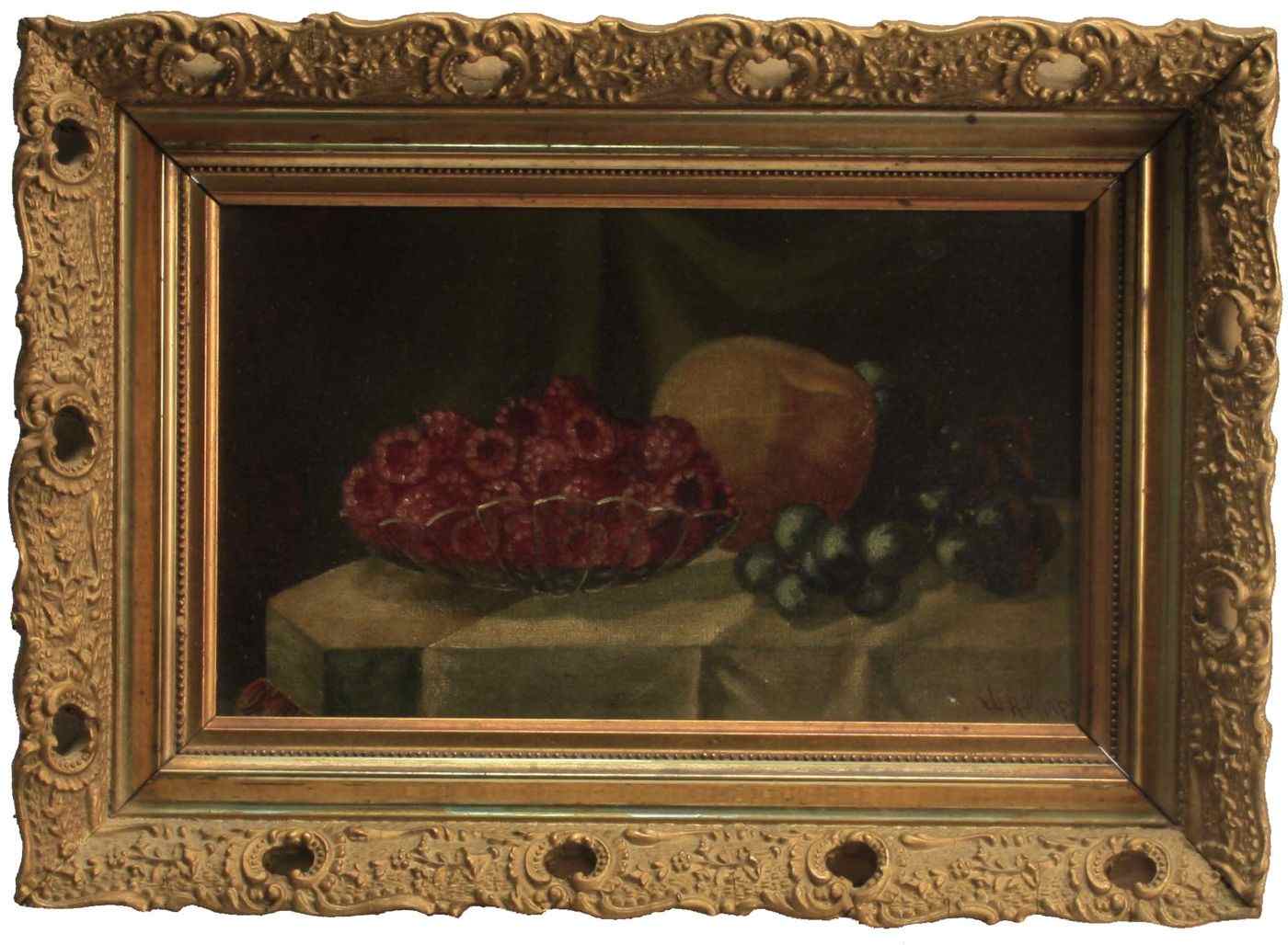 Appraisal: WILLIAM A KNAPPAmerican - Pair of still lifes of fruit