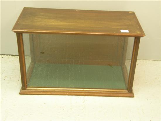 Appraisal: Twentieth century mahogany table top display cabinet h w d