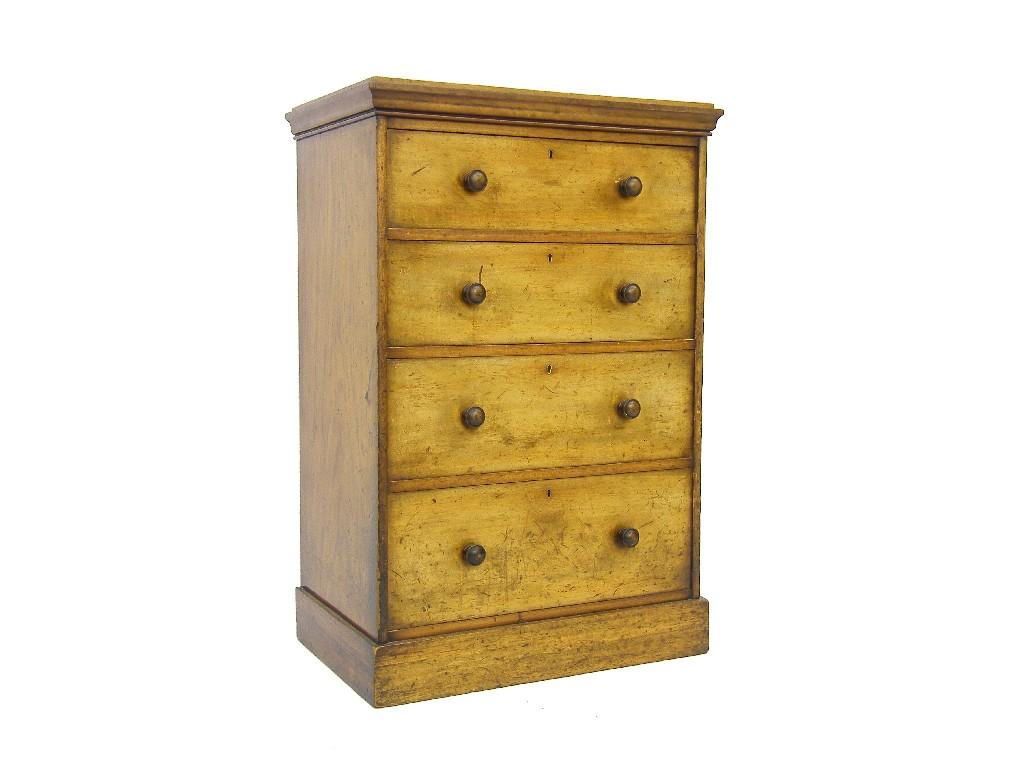 Appraisal: Small th century four drawer chest drawer stamped C Hindley