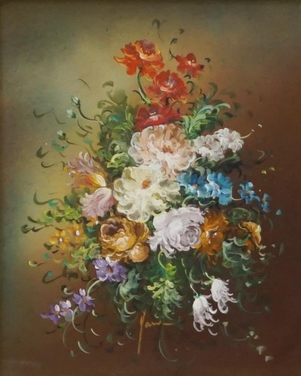 Appraisal: EUROPEAN SCHOOL TH CENTURY STILL LIFE OF FLOWERS OIL ON