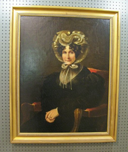 Appraisal: Oil on Canvas Portrait of a Lady Early th c