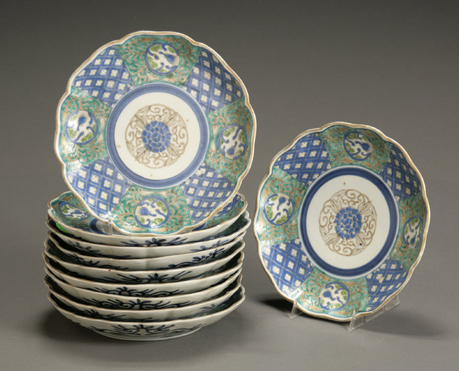 Appraisal: Set of Ten Imari 'Chrysanthemum' Plates Meiji-Taisho Period - Each