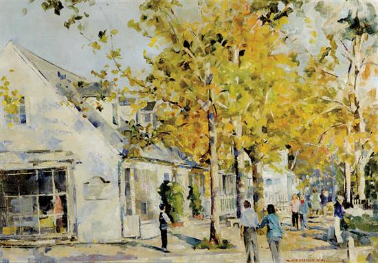 Appraisal: Nan Greacen New York Florida - WILLIAMSBURG STREEToil on canvas