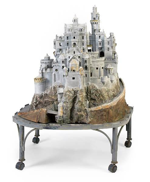 Appraisal: A whimsical German zinc architectural model late th early th