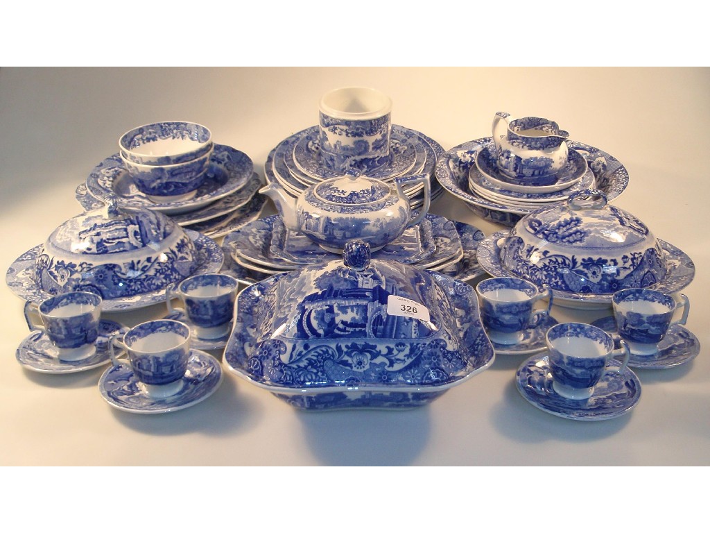 Appraisal: A Copeland Spode's Italian dinner service printed in blue comprising